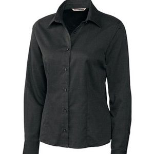 NWT Women's Button down Shirt, black/grey size L